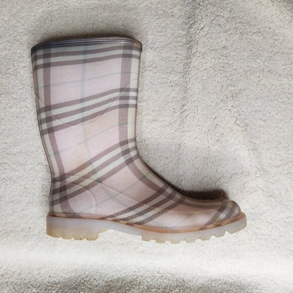 Burberry Pink Nova Check Rainboot - Picture 6 of 12